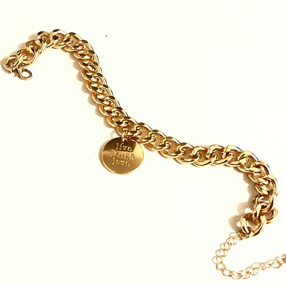 Live Love Laugh Medallion Chain Link Ankle Bracelet - Picture 5 of 7